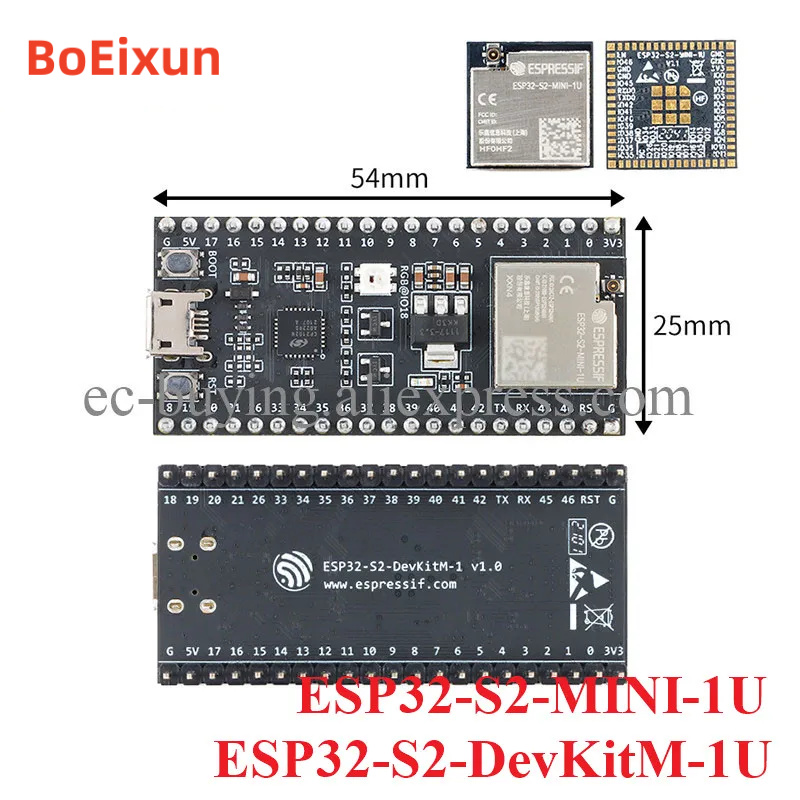 Esp32 S2 - ESP32-S2-DevKitM-1U Geliştirme Kartı ESP32 ESP32-S2 ESP32-S2-MINI-1