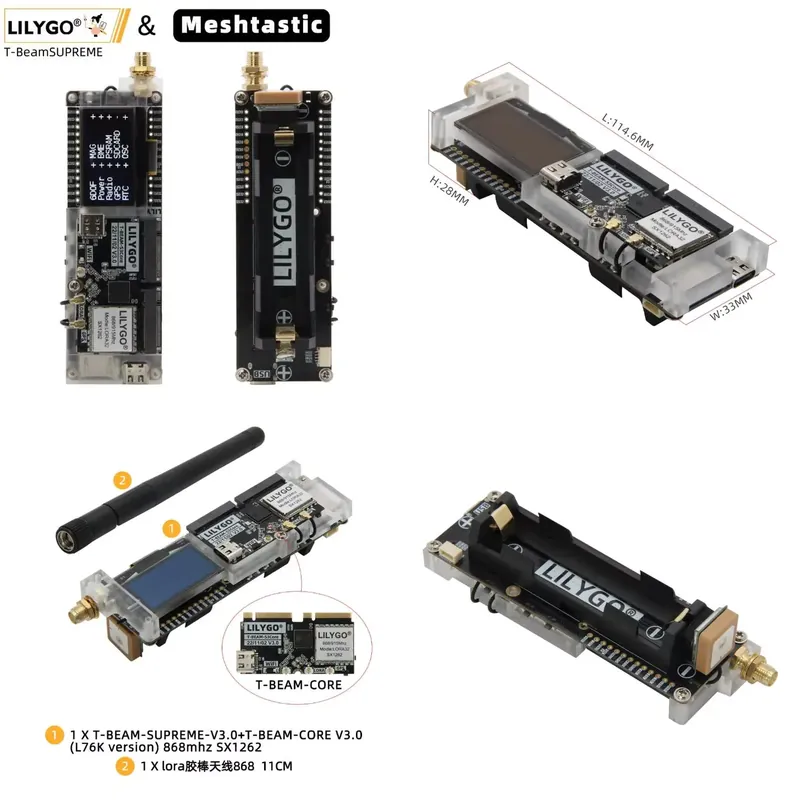 Esp32 - LILYGO T-Beam ESP32-S3 SX1262 Meshtastic Modülü,