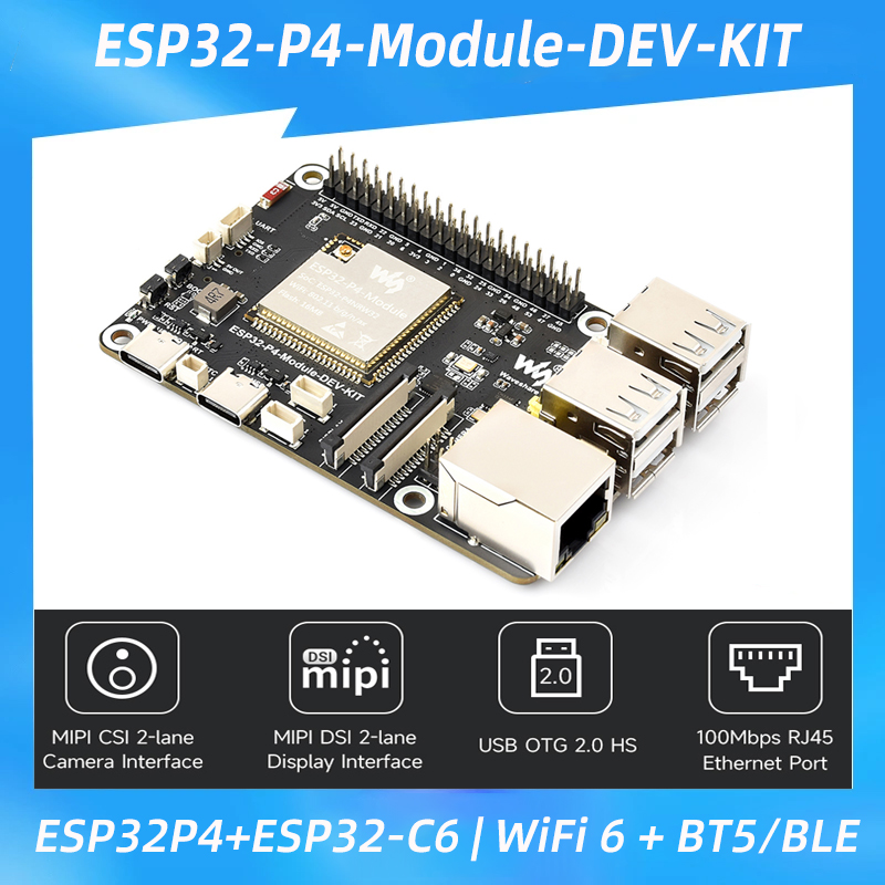 Esp32 C6 - ESP32-P4 + ESP32-C6 Geliştirme Kartı, WiFi